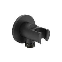 IDEALRAIN, NEGRU MAT, COT RACORD CU SUPORT PARA DUS, BC807XG